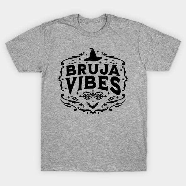 Bruja Vibes Mexican Witch Halloween Witchy Retro Vintage T-Shirt by OrangeMonkeyArt